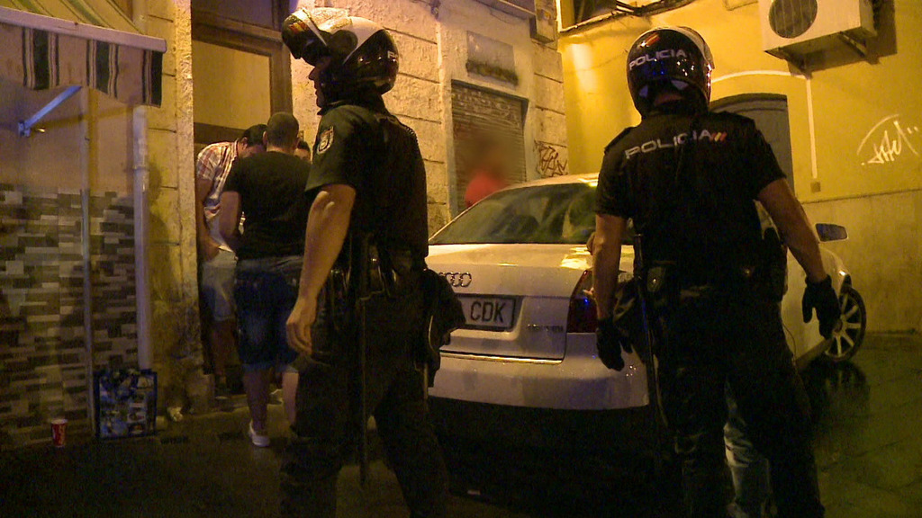Policías en acción
